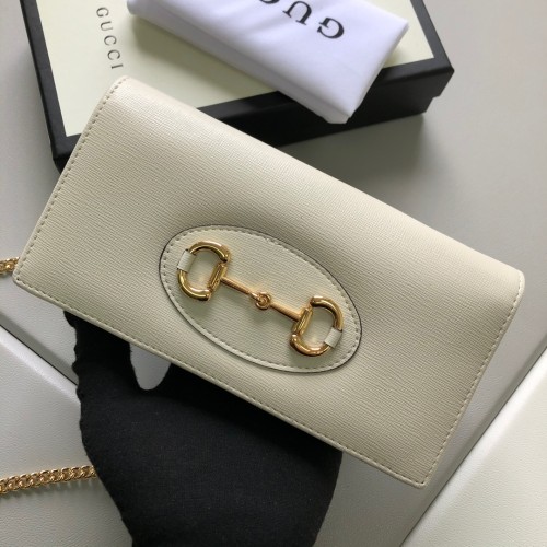 Gucci Womens Bags Crossbody Shoulder Messenger Bags Luxury Brand Gucci Horsebit 1955 wallet with chain in GG Supreme canvas with Original Box 621892 0YK0G 9022