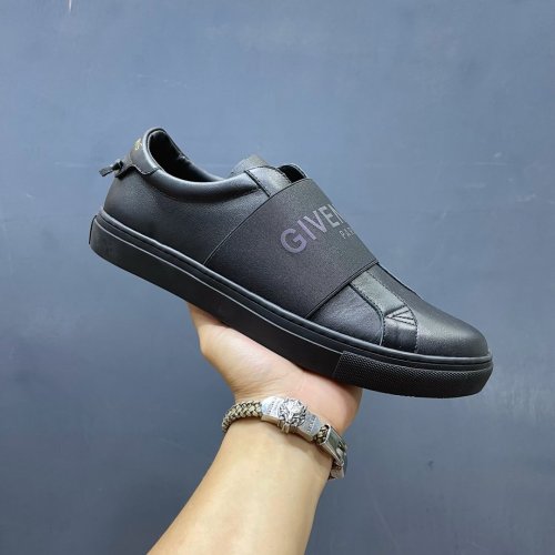 Givenchy Men Shoes Fashion Type Luxury Brand GIVENCHY SNEAKERS IN LEATHER WITH LATEX BAND with Original Box