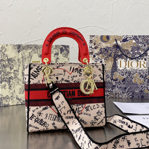 Dior Womens Bags Handbags Luxury Fashion MEDIUM LADY D-LITE BAG with Original Box