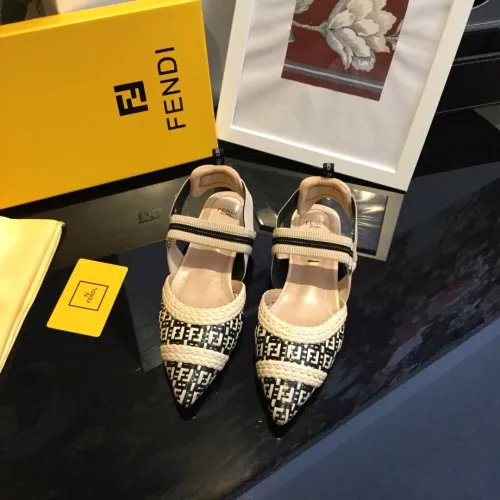 Fendi Womens Shoes COLIBRÌ Raffia Slingbacks 2.0cm