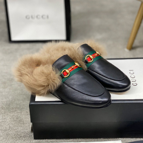 Gucci Womens Shoes Casual Loafers Design Luxury Brand Leather Princetown with Original Box