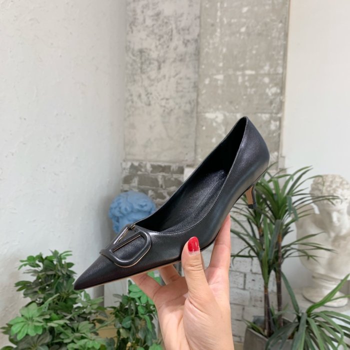 Valentino Women Shoes Mule Flip Flop Sandals VLOGO SIGNATURE CALFSKIN PUMP 45MM / 1.8 IN. with Original Box ZW2S0Q63MZF0NO