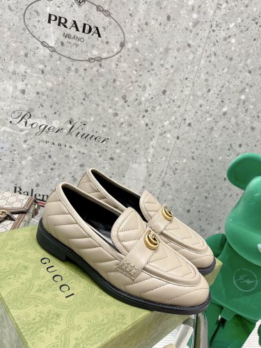 Gucci Womens Shoes Casual Loafers Design Luxury Brand Leather Princetown with Original Box