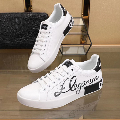 Dolce&Gabbana Women Shoes Sneakers Nappa Calfskin Portofino Sneakers With Eleganza Print CK1544AJ40089697