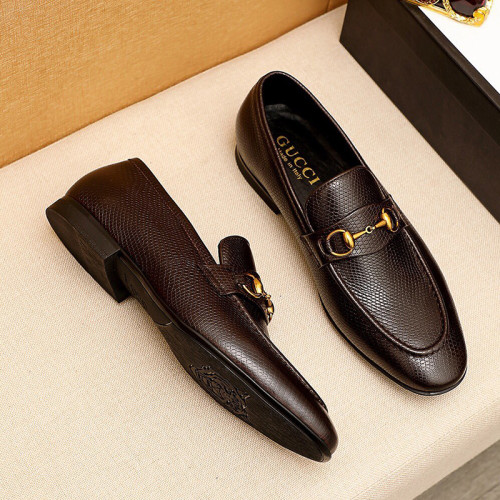 Gucci Mens Shoes Leather Design Luxury Brand Business Dress Shoes for Men with Original Box
