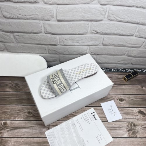 Dior Women Shoes Mule DWAY SLIDE Luxury Brand Womens Sandals Slippers with Original Box