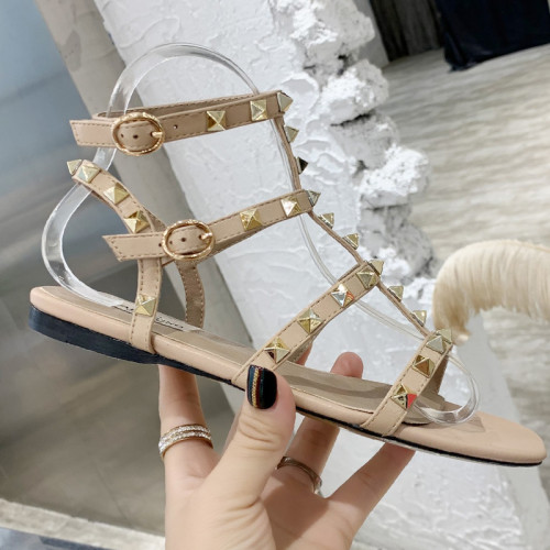 Valentino Women Shoes Mule Flip Flop Sandals ROMAN STUD SLIDE SANDAL IN QUILTED NAPPA with Original Box Luxury Brand