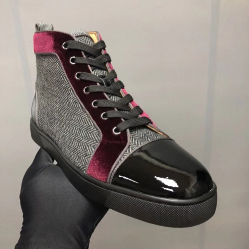 Christian Louboutin Mens Shoes Luxury Brand Red Bottom Design Louis Junior Spikes Flat with Original Box CL sneakers