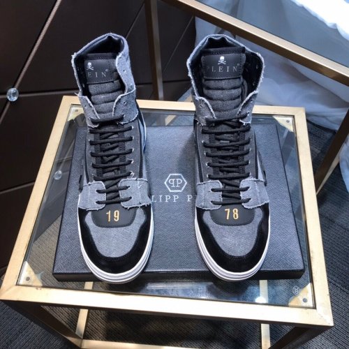Philipp Plein Men Shoes High Top Sneaker Fashion Design Luxury Brand