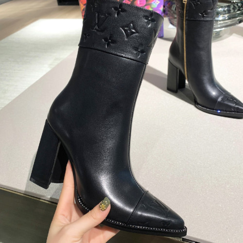 Louis Vuitton Women Shoes Boots Luxury Brand ANKLE BOOT 9cm Heel with Original Box