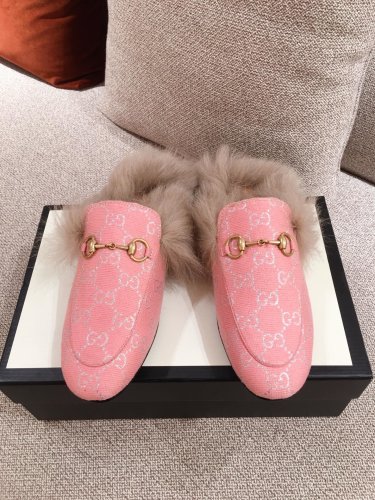 Gucci Womens Shoes Casual Loafers Design Luxury Brand Leather Princetown with Original Box