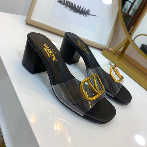 Valentino Womens Shoes Vlogo Sandals Mid Heels Mule