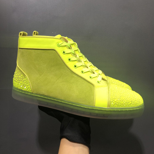 Christian Louboutin Mens Shoes Luxury Brand Red Bottom Design Louis Junior Spikes Flat with Original Box CL sneakers