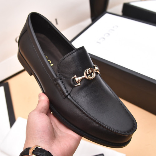 Gucci Mens Shoes Leather Design Luxury Brand Business Dress Shoes for Men with Original Box