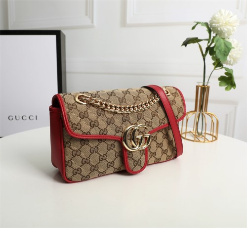 Gucci Womens Bags Shoulder Messenger Bag Luxury Brand Small GG Marmont bag with Original Box
