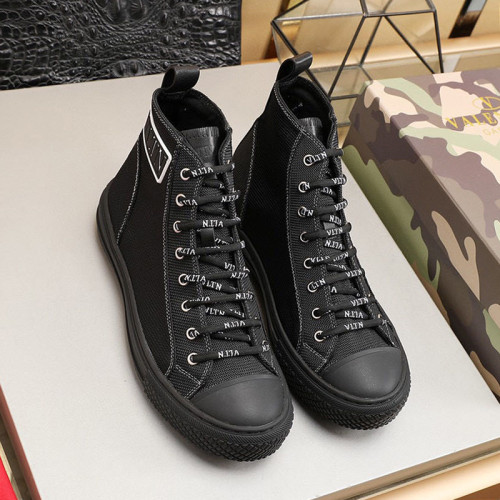 Valentino Men Shoes Fashion Design Luxury Brand Giggies High-Top Fabric Sneaker