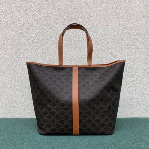 Celine Womens Bag MEDIUM CABAS IN TRIOMPHE CANVAS