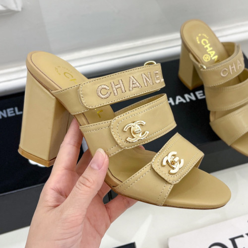 Chanel Womens Shoes Sandals Slippers Luxury Brand Design with Original Box Women Sandals 8cm Heel
