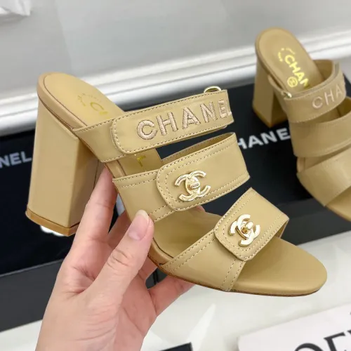 Chanel Womens Shoes Sandals Slippers Luxury Brand Design with Original Box Women Sandals 8cm Heel