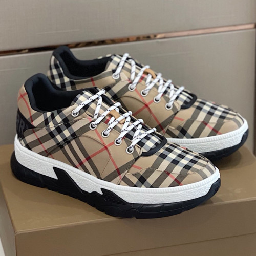 Burberry Men Shoes Fashion Sneakers Luxury Brand Vintage Cotton Sneaker with Original Box