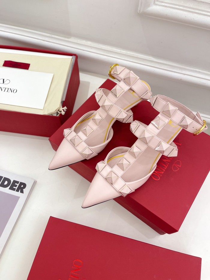 Valentino Women Shoes Mule Flip Flop Sandals ROMAN STUD SLIDE SANDAL IN QUILTED NAPPA with Original Box Luxury Brand 5cm Heel Design