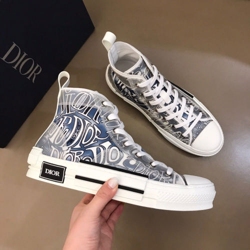 Dior Womens Mens Shoes Sneakers Luxury Brand Unisex Design B23 High-Top Sneaker with Box
