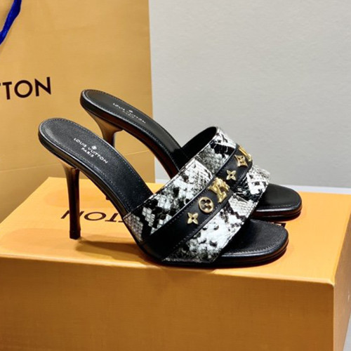 Louis Vuitton Womens Shoes Pumps Sandals Leather Design Luxury Brand Fashion Sandals with Original Box 10cm Heel