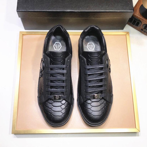 Philipp Plein Men Shoes Fashion Sneakers Lace-Up Design Luxury Brand Flat Casual Shoes for Men with Original Box
