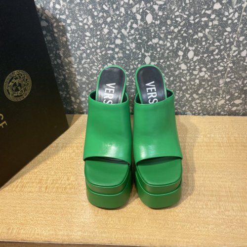 Versace Brand Womens Sandals Shoes Pumps Leather Big Size LA MEDUSA LEATHER PUMPS Design Luxury Brand Sandals for Women