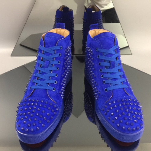 Christian Louboutin Mens Shoes Luxury Brand Red Bottom Design Louis Junior Spikes Flat with Original Box CL sneakers