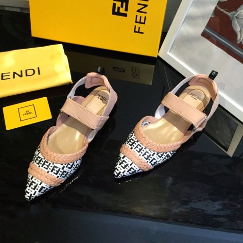 Fendi Womens Shoes COLIBRÌ Raffia Slingbacks 2.0cm