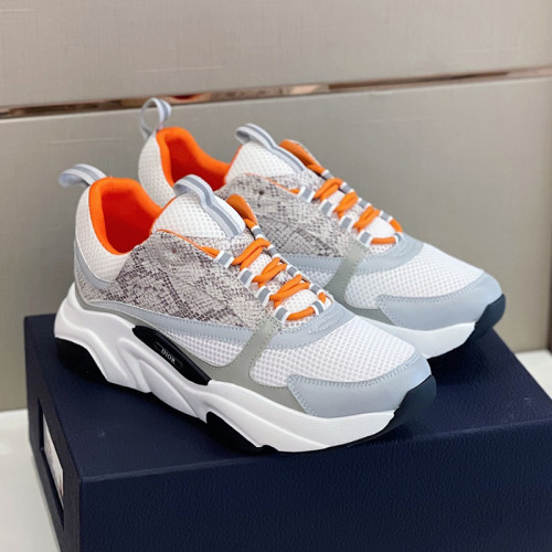 Dior Mens Shoes Sneakers Luxury Brand Breathable Design B22 SNEAKER Technical Mesh with Smooth Calfskin
