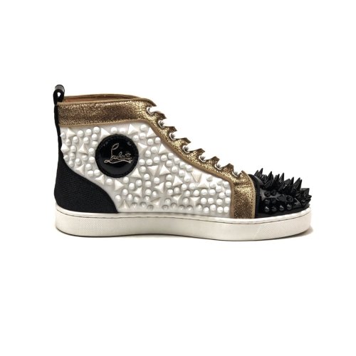 Christian Louboutin Mens Shoes Luxury Brand Red Bottom Design Louis Junior Spikes Flat with Original Box CL sneakers