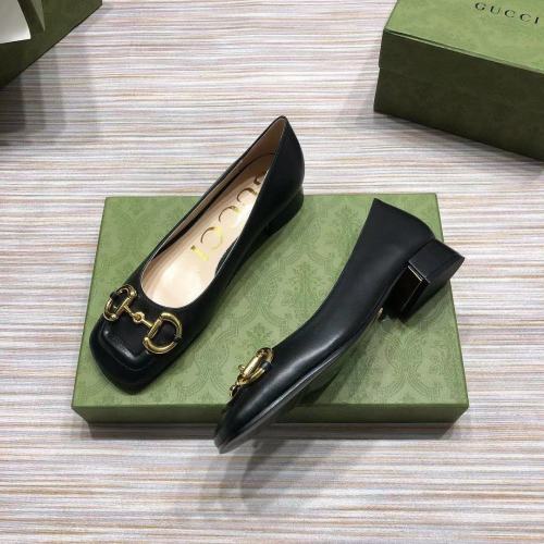 Gucci Womens Shoes Women's Low-heel Pump with Horsebit
