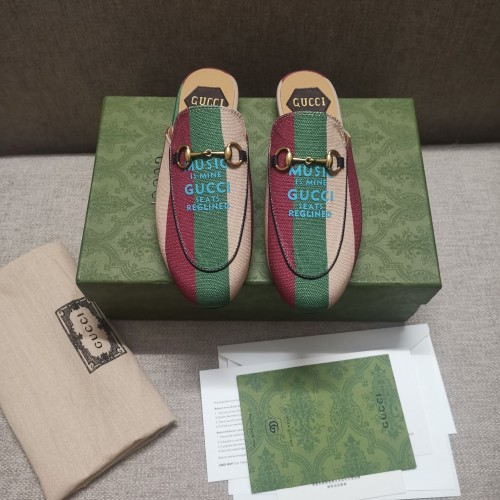 Gucci Womens Shoes Casual Loafers Design Luxury Brand Leather Princetown with Original Box