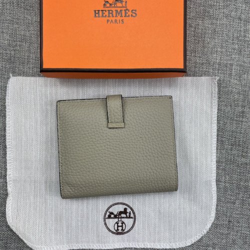 Hermes Womens Mens Wallets Purse Card Holder Leather Design Coin Bag with Original Box