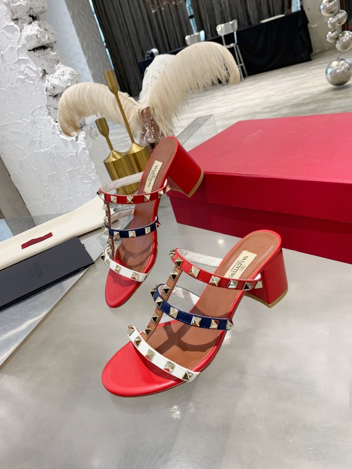 Valentino Women Shoes Mule Flip Flop Sandals ROMAN STUD SLIDE SANDAL IN QUILTED NAPPA with Original Box Luxury Brand