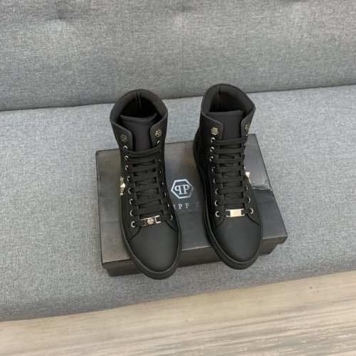 Philipp Plein Men Shoes High Top Sneaker Fashion Design Luxury Brand