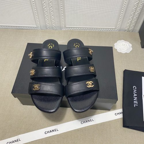 Chanel Womens Shoes Flat Mules