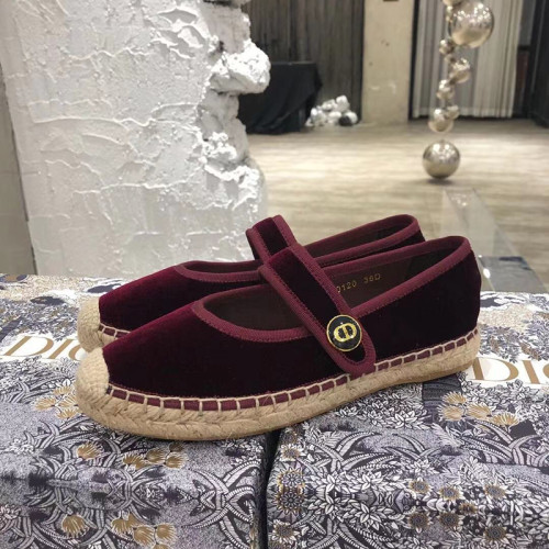Dior Womens Shoes DIOR CARO ESPADRILLE BALLERINA FLAT