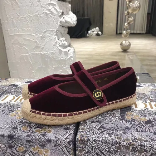 Dior Womens Shoes DIOR CARO ESPADRILLE BALLERINA FLAT