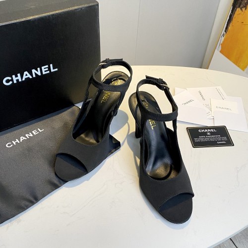 Chanel Womens Shoes Sandals Grosgrain Black G37391 X05912 94305