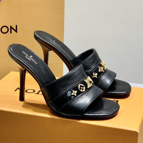 Louis Vuitton Womens Shoes Pumps Sandals Leather Design Luxury Brand Fashion Sandals with Original Box 10cm Heel