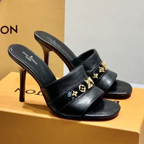 Louis Vuitton Womens Shoes Pumps Sandals Leather Design Luxury Brand Fashion Sandals with Original Box 10cm Heel