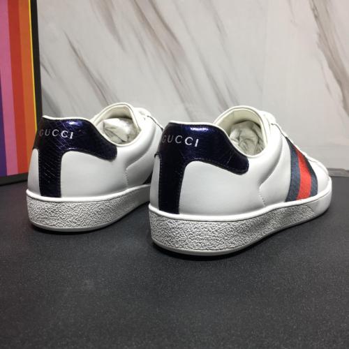 Gucci Womens Shoes Fashion Sneakers Luxury Brand Ace Leather Sneaker ‎386750 A3830 9071 with Original Box