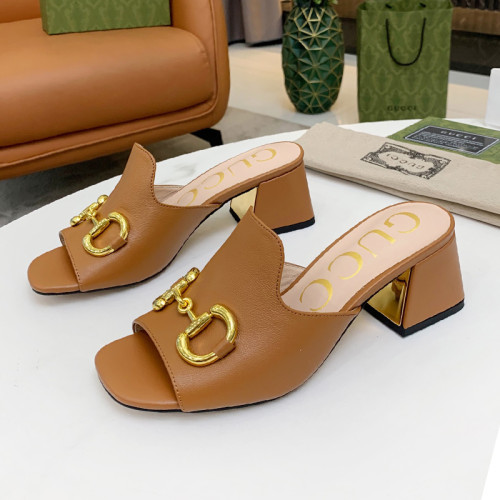 Gucci Womens Shoes Sandals Casual Design Luxury Brand Classic Leather Women's slide sandal with Horsebit with Original Box 655412 BKO00 9022