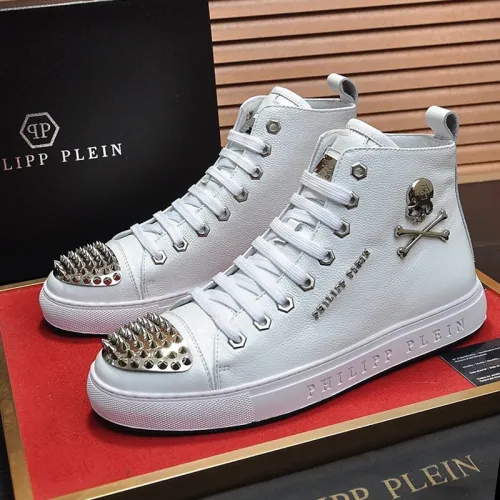 Philipp Plein Men Shoes Sneakers High Top Sneaker Fashion Design Luxury Brand Ankle Boots with Original Box
