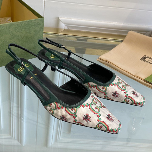 Gucci Womens Shoes Slingback Pumps Heel Luxury Brand Wedding Fashion Shoes for Women with Original Box