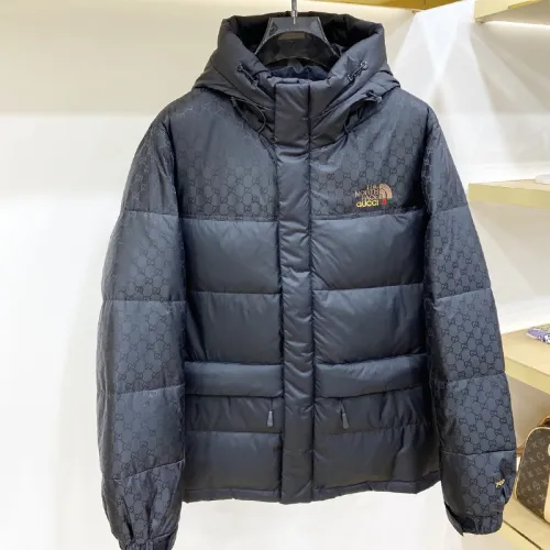 Gucci X The North Face Design Mens Womens Winter Windprood Down Jackets Keep Warm 90% White Duck Down