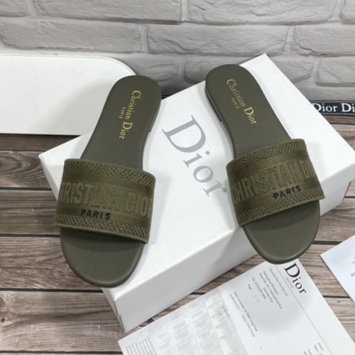 Dior Women Shoes Mule DWAY SLIDE Luxury Brand Womens Sandals Slippers with Original Box